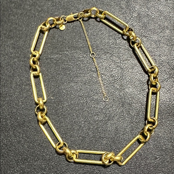 Madewell Paper Clip Gold-Tone Chunky Chain Necklace - Picture 5 of 12